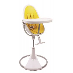 white-yellow - Стульчик для кормления Bloom Fresco Chrome White / Black Comfort